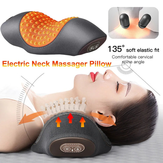 Electric Heated neck massager pillow